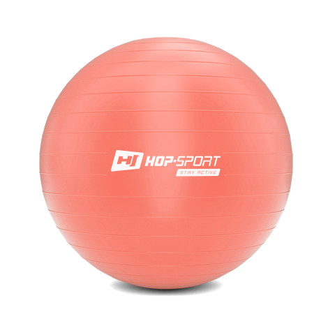 Фітбол Hop-Sport 55см рожевий + насос 2020