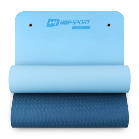 Фітнес-килимок з отворами Hop-Sport TPE 0,8см HS-T008GM синьо-блакитний