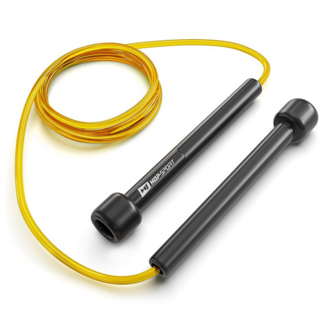 Скакалка Hop-Sport Crossfit NEW з пластиковими ручками HS-P025JR жовта