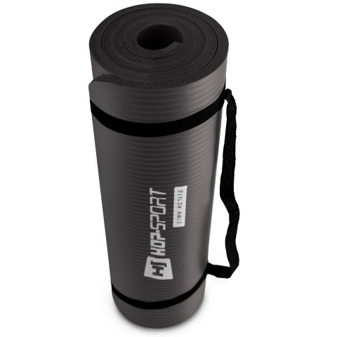 Мат для фітнесу та йоги з отворами Hop-Sport HS-N015GM 1,5см чорний