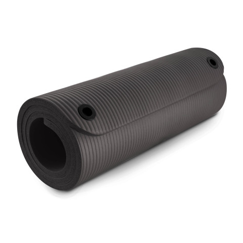 Мат для фітнесу та йоги з отворами Hop-Sport HS-N015GM 1,5см чорний