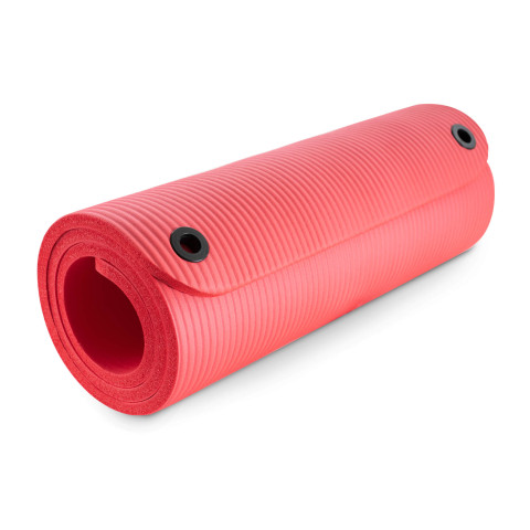Мат для фітнесу та йоги з отворами Hop-Sport HS-N015GM 1,5см червоний