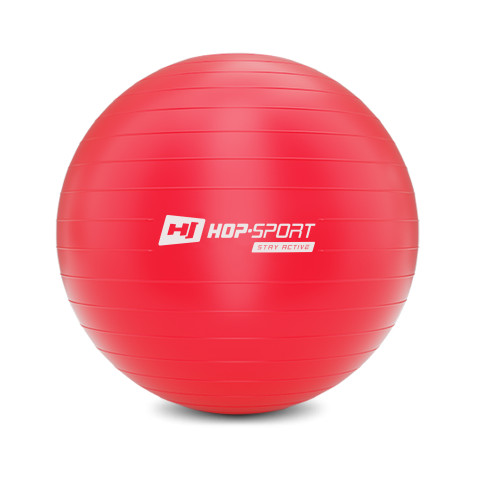 Фітбол Hop-Sport 65см червоний + насос 2020