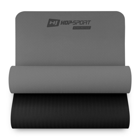 Мат для фітнесу та йоги Hop-Sport TPE 0,6см HS-T006GM сірий
