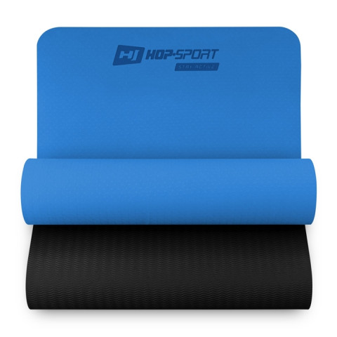 Мат для фітнесу та йоги Hop-Sport TPE 0,6см HS-T006GM синій