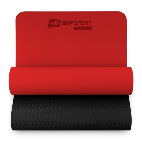 Мат для фітнесу та йоги Hop-Sport TPE 0,6см HS-T006GM червоний