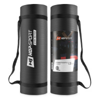 Мат для фітнесу та йоги Hop-Sport HS-N015GM 1,5см чорний