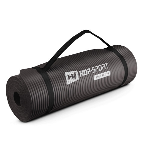 Мат для фітнесу та йоги Hop-Sport HS-N015GM 1,5см чорний