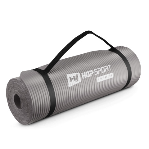 Мат для фітнесу та йоги Hop-Sport HS-N015GM 1,5см сірий