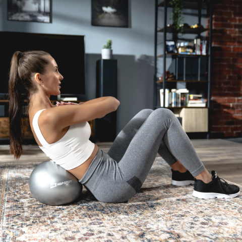 Фітбол Hop-Sport 25см сріблястий