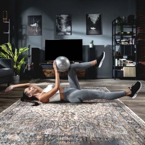 Фітбол Hop-Sport 25см сріблястий