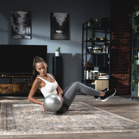 Фітбол Hop-Sport 25см сріблястий