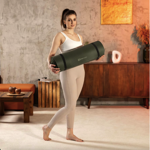 Коврик для йоги Hop-Sport HS-NB015GM NBR 1,5см темно-зелений