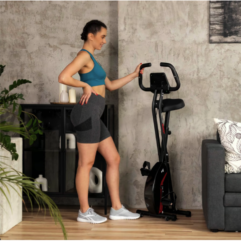 Велотренажер Hop-Sport HS-3020X Quest X-Bike чорно-червоний