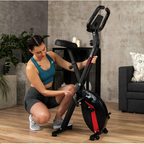 Велотренажер Hop-Sport HS-3020X Quest X-Bike чорно-червоний