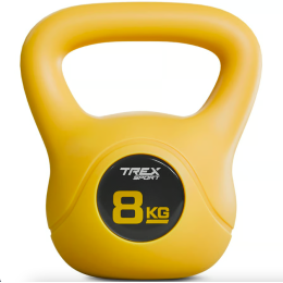 Гиря вінілова 8кг Trex Sport TX-008CKB жовта