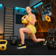 Гиря вінілова 8кг Trex Sport TX-008CKB жовта