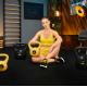 Гиря вінілова 8кг Trex Sport TX-008CKB жовта