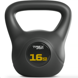 Гиря вінілова 16кг Trex Sport TX-016CKB чорний