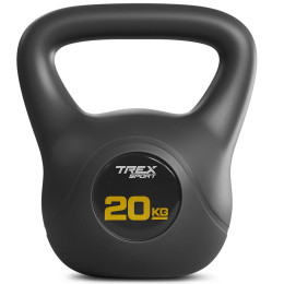 Гиря вінілова 20кг Trex Sport TX-020CKB чорний