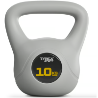 Гиря вінілова 10кг Trex Sport TX-010CKB сірий