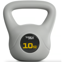 Гиря вінілова 10кг Trex Sport TX-010CKB сірий