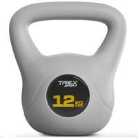 Гиря вінілова 12кг Trex Sport TX-012CKB сірий
