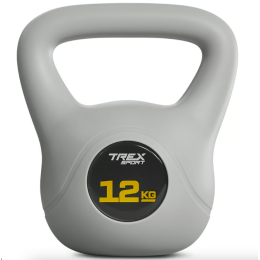 Гиря вінілова 12кг Trex Sport TX-012CKB сірий
