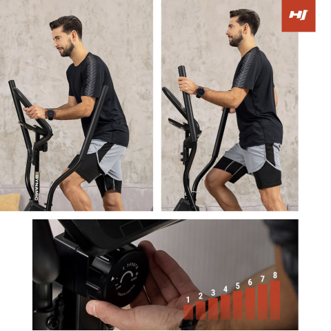 Орбітрек магнітний Hop-Sport HS-450B Dynamic чорно-золотистий