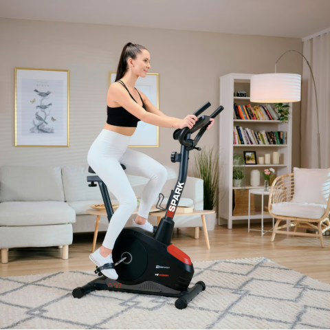 Велотренажер Hop-Sport HS-2080 Spark чорно-червоний (2025)