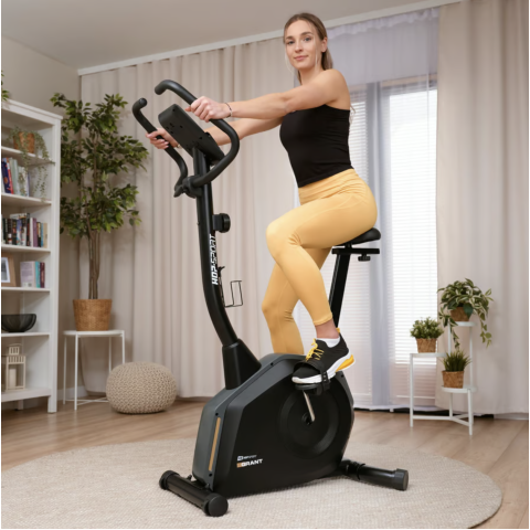 Велотренажер Hop-Sport HS-4000H Grant чорно-золотистий
