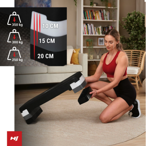 Степ платформа Hop-Sport HS-PP033AS чорно-біла