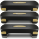 Степ платформа Hop-Sport HS-PP033AS чорно-золота