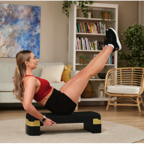 Степ платформа Hop-Sport HS-PP033AS чорно-золота