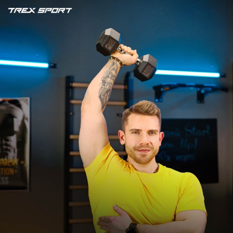 Гантеля шестигранна прогумована TX-025RD Trex Sport 2,5кг