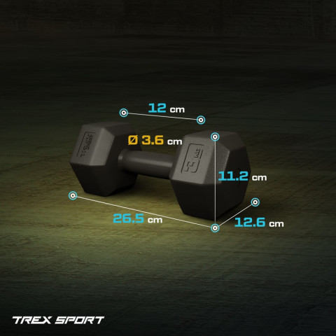 Гантелі для фітнесу композитні TREX Sport TX-003CD 2x3кг