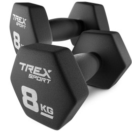 Гантелі для фітнесу неопренові TREX Sport TX-080VD 2x8кг