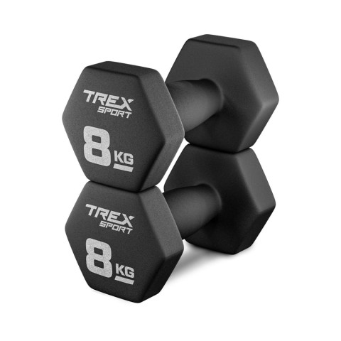 Гантелі для фітнесу неопренові TREX Sport TX-080VD 2x8кг