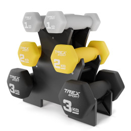 Набір фітнес гантелей TREX Sport TX-V120VS з підставкою 12кг
