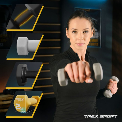 Набір фітнес гантелей TREX Sport TX-V120VS з підставкою 12кг
