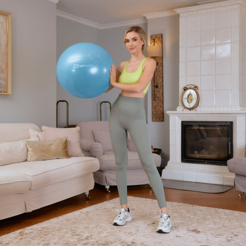 Фітбол Hop-Sport 45см блакитний + насос