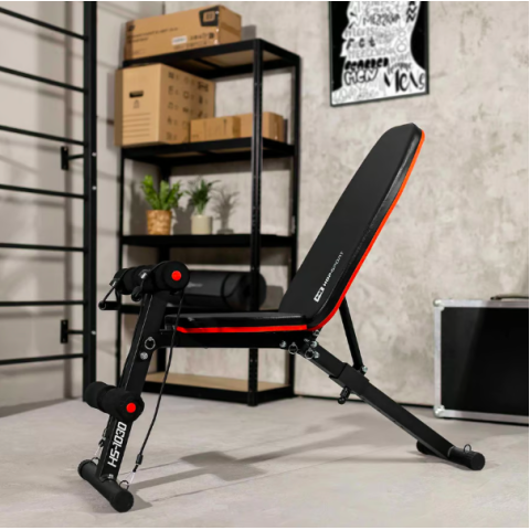 Лавка тренувальна Hop-Sport HS-1030 із фіксатором для ніг