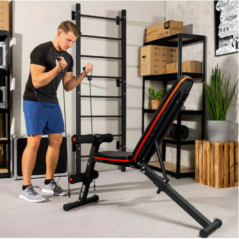 Лавка тренувальна Hop-Sport HS-1030 із фіксатором для ніг