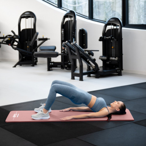 Килимок (мат) для фітнесу Queenfit NBR 1,5см рожевий