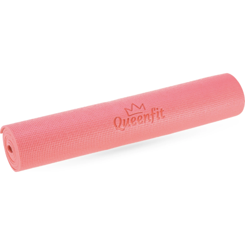 Килимок (мат) для фітнесу та йоги Queenfit 0,5см темно-рожевий