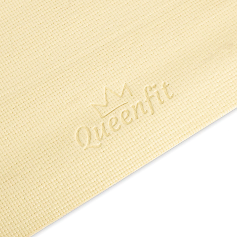 Килимок (мат) для фітнесу та йоги Queenfit 0,5см жовтий