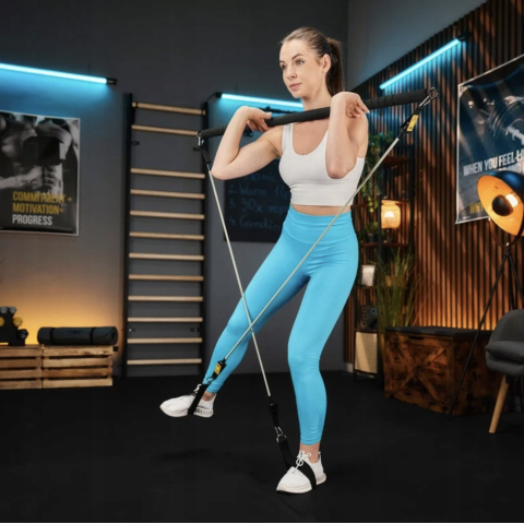 Палиця гімнастична з еспандерами Trex Sport TX-023TS 14-74кг