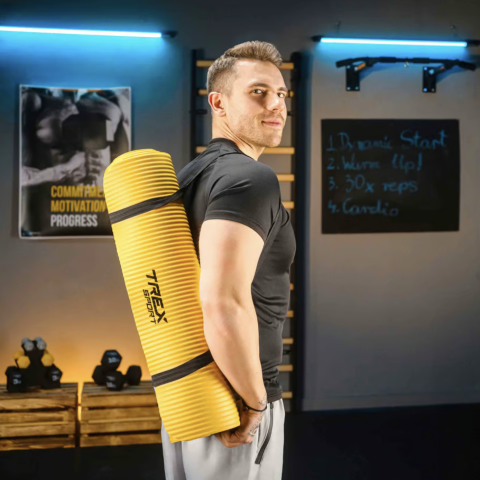 Коврик для йоги Trex Sport TX-018NGM NBR 1см 180х60 жовтий