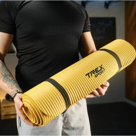 Коврик для йоги Trex Sport TX-018NGM NBR 1см 180х60 жовтий