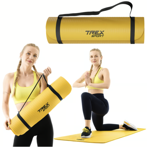 Коврик для йоги Trex Sport TX-018NGM NBR 1см 180х60 жовтий